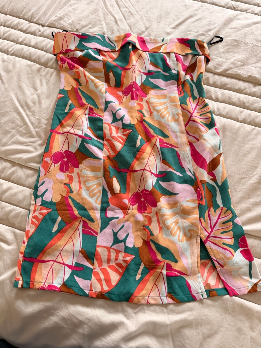 Forever 21 Tropical Floral Mini Dress in Teal, Pink & Orange